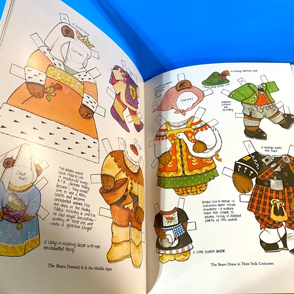 TEDDY BEAR PAPER DOLLS VTG 1983 NEW UNUSED CRYSTAL COLLINS A FAMILY OF 4 BEARS - Picture 6 of 11